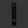 Black Universal Remote Control With Multi Function Buttons For Home Devices 3d model