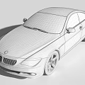 Black BMW Coupe Car With Sleek Design On Open Road And Sky Background