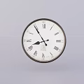 Vintage Round Wall Clock With White Dial And Roman Numerals Design
