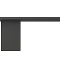 Modern Black Office Desk With Sleek Smooth Surface And Sturdy Legs Design