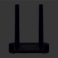 Black Zyxel Wireless Router With Four External Antennas For Home Network Use