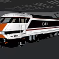 LNER 91100 Train with Silver Gray Body Red Stripes and Streamlined Front Design