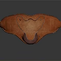 Genuine Brown Leather Belt With Riveted Design And Handcrafted Curved Buckle Detail