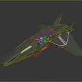 Futuristic Green Sci Fi Aircraft Model With Aerodynamic Design And Transparent Cockpit