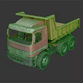 Toy Dump Truck Pink Front And Yellow Bed With Large Tires And Detailed Design