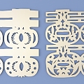 Chinese Happy Character Paper-cut Carved Hollow Carved 3d model