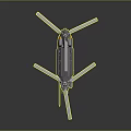 Military Twin Rotor Helicopter Gray Body With Main Rotor Blades Design