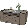 Stylish Modern Dressers Featuring Multiple Drawers Decorative Vases And Plants