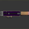 Futuristic Purple And Metallic Silver Gun With Decorative Barrel Grip And Stylish Design