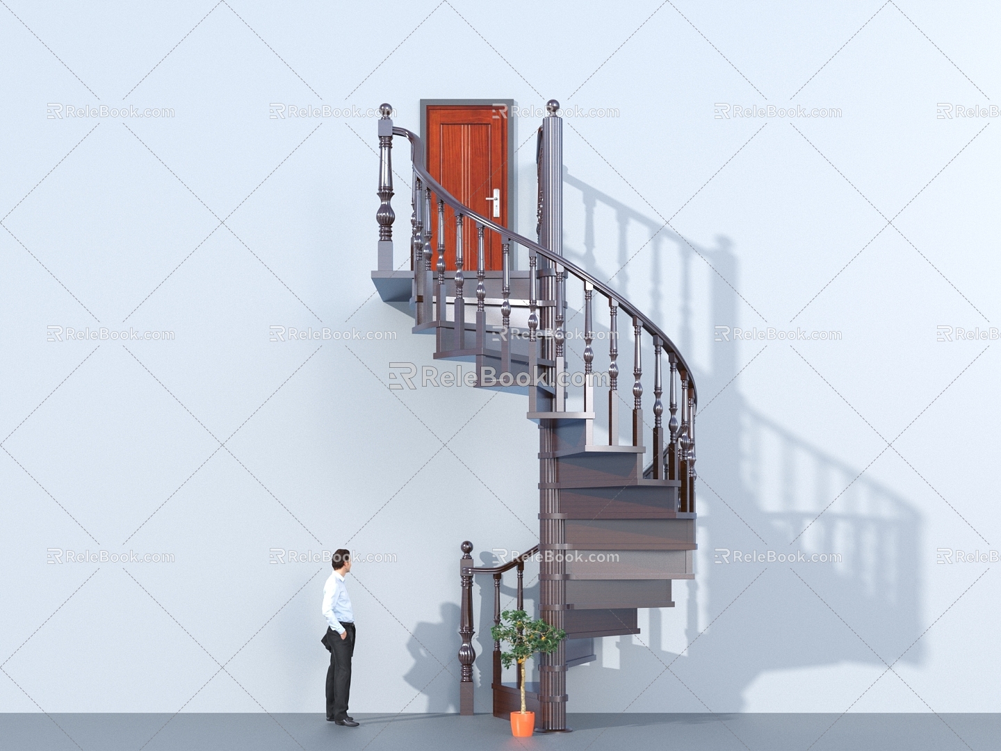 revolving staircase 3d model