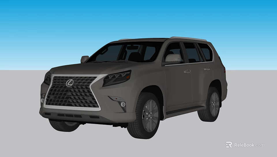 Gray Lexus SUV With Modern Front Grille And Sleek Body Design 3d model 