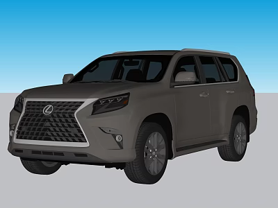 Gray Lexus SUV With Modern Front Grille And Sleek Body Design 3d model