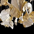 Luxurious Gold Leaf Shaped Chandelier With Elegant Hanging Design