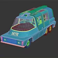 Turquoise Toy Car With Streamlined Design Multiple Windows And License Plate L322