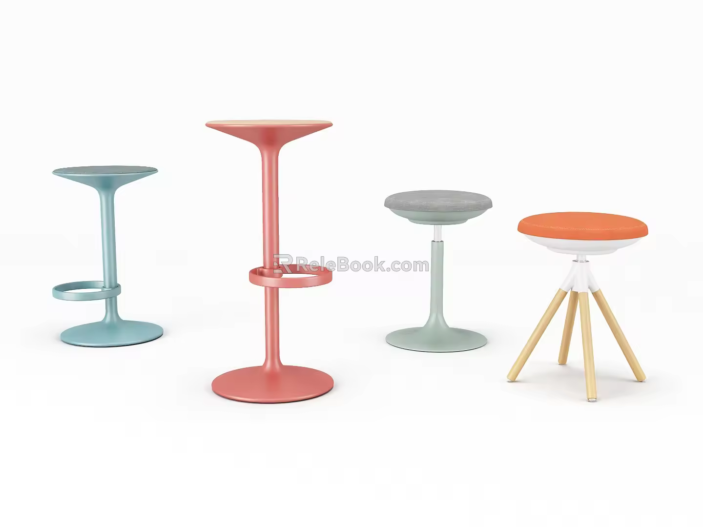 Modern Bar Stool Casual Stool 3d model