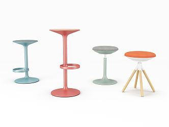 Modern Bar Stool Casual Stool 3d model