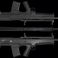 Modern Black Rifle XM8 Model With Magazine And Tactical Design Elements