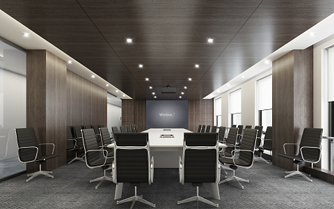 Modern Conference Room 3d model