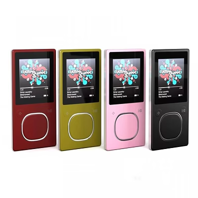 Portable Headphone Speakers In Multiple Colors With Screen Display And Round Button Design 3d model