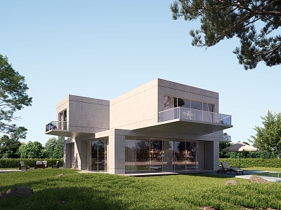 Simple Villa Modern Villa 3d model