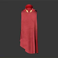 Red Velvet Cloak With Classic Collar Elegant Winter Fashion Wear