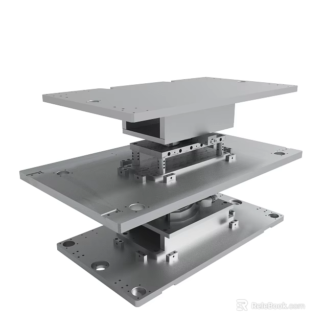 Mechanical Lifting Platform With Metal Structure And Multi layer Design For Industrial Machinery 3d model 
