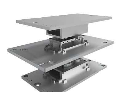 Mechanical Lifting Platform With Metal Structure And Multi layer Design For Industrial Machinery 3d model