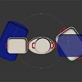 Colorful Baking Dishes Set With Red Blue Rectangular Square Oval Shapes