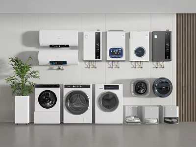 Modern washing machine washing and drying machine sweeping machine wall-mounted washing machine gas water heater electric water heater 3d model