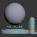 Modern Sci-Fi Equipment Sci-Fi Components High-Tech Components Sci-Fi Items 3d model