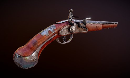 Old guns. 3d model