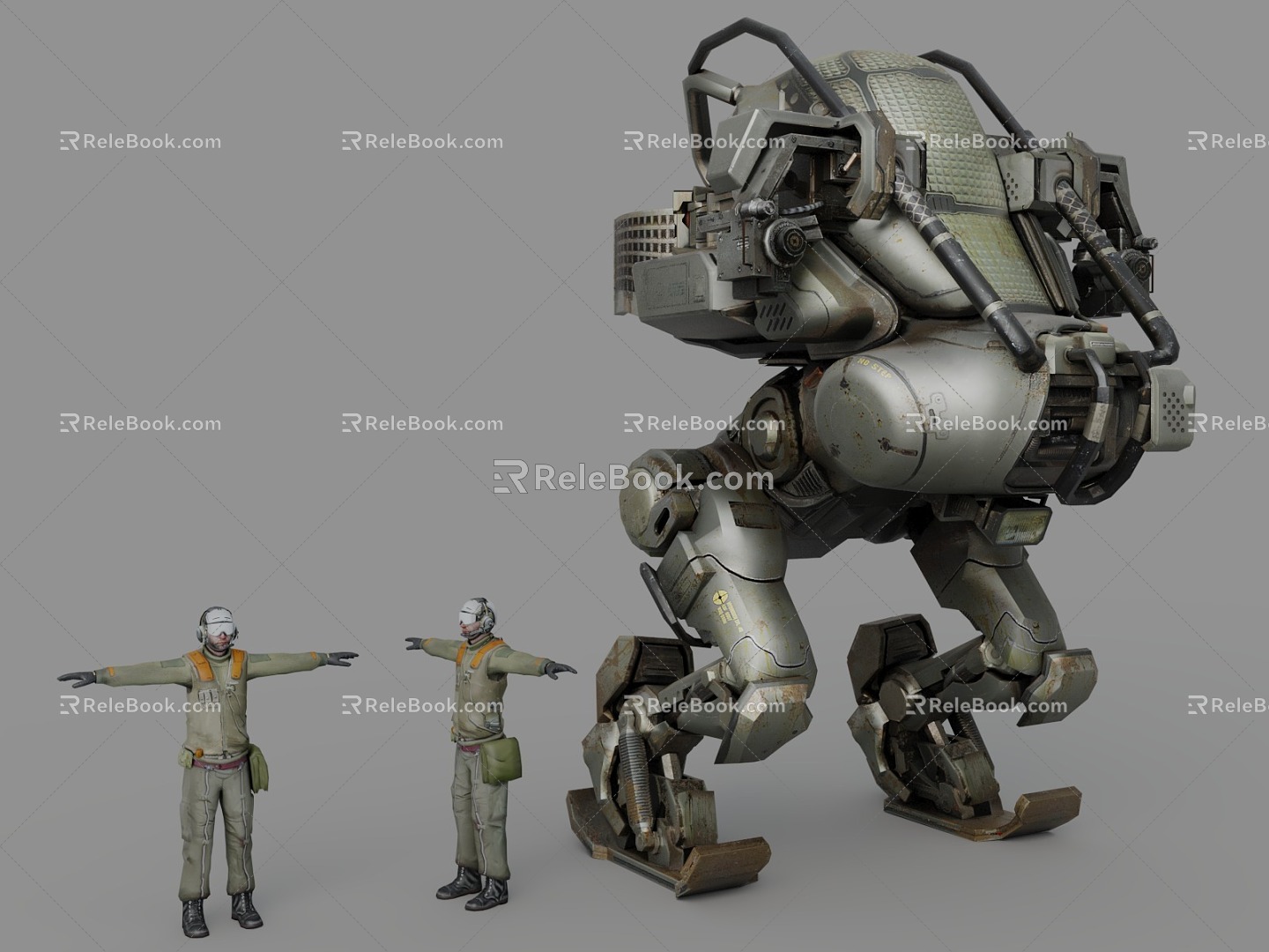 Cyberpunk style sci-fi robot robot Mecack Century sci-fi style robot war robot 3d model