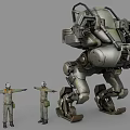 Cyberpunk style sci-fi robot Mecack Century sci-fi style robot war robot 3d model