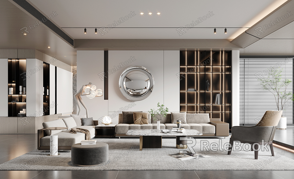 Modern Minotti living room model