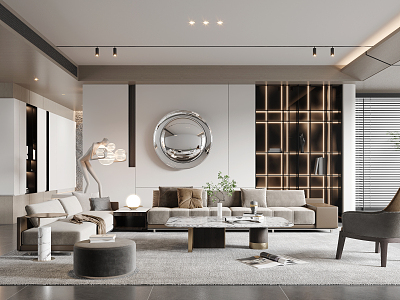 Modern Minotti living room model