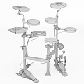 Professional Roland Electronic Drum Kit With Multiple Drum Pads Pedal And Control Panel