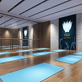 Modern Yoga Room 3d model