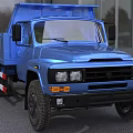 Blue Classic Heavy Duty Dump Truck With Open Bed And Utility Design