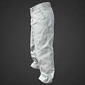 Modern Pants Trousers Scan Pants Clothing Clothes light gray Pants 3d model