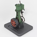 modern vertical steam engine 3d model
