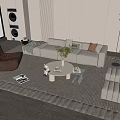 Modern Sofa Coffee Table Combination Sofa Coffee Table 3d model