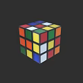 Colorful Rubik's Cube Building Blocks With Multi Colored Faces And Small Squares