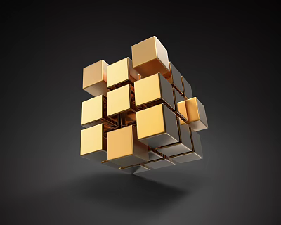 Modern Rubik's Cube 3d model