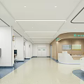 Modern Hospital Outpatient Clinic Interior With Reception Desk Waiting Chairs And Medical Equipment