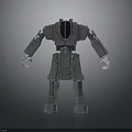 3D Rendered Mechanical Robot With Metallic Armor And Functional Joints