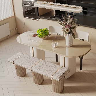 Modern dining table 3d model