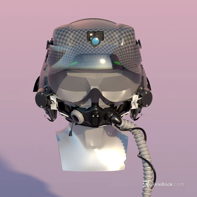 High Tech Professional Helmet With Visor Camera And Breathing Apparatus 3d model 