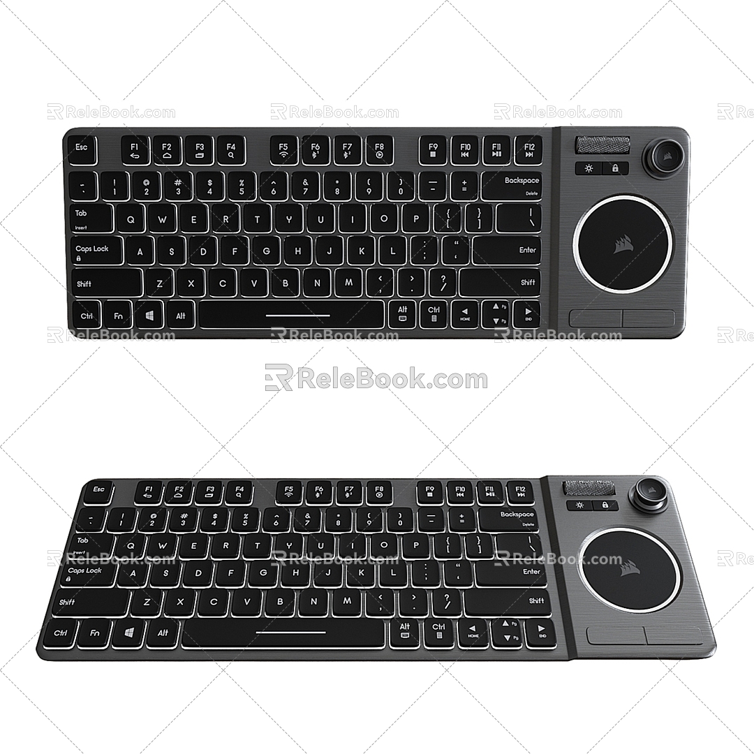 Modern keyboard and mouse 3d model