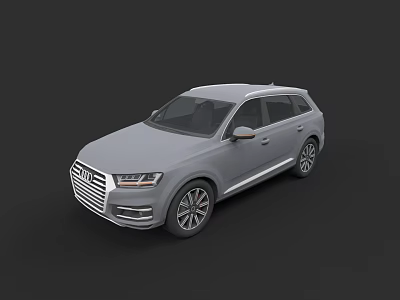 Silver Audi SUV With Modern Exterior Design And Stylish Wheel Details 3d model
