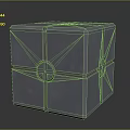 Modern Metallic Cube Structure With Smooth Surface And Circular Joint Details